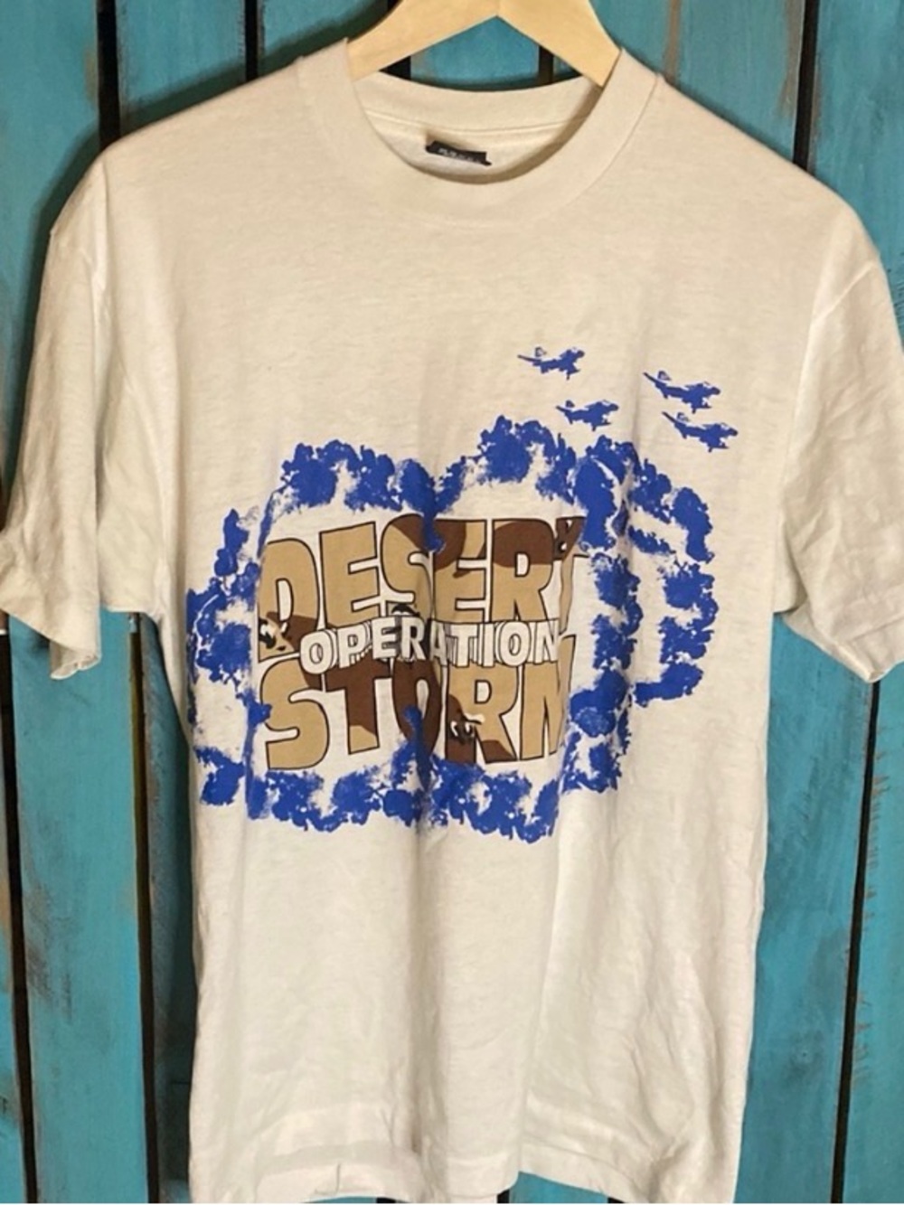 Vintage 90s Desert Storm Support Our Troops t shirt size M distressed made USA